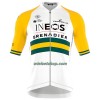 Fietskleding (Fietsshirt + Korte Koersbroek) 2023 INEOS Grenadiers Australisch Kampioenschap - Geel Wit
